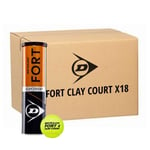 De Carton 18 Tuyaux DUNLOP Fort Clay Court - 4 Boules Tennis Original