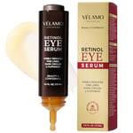 VELAMO ADVANCED Retinol Eye Serum with Caffeine, Hyaluronic Acid, Peptides and Ceramides 0.5 FL OZ/15 mL