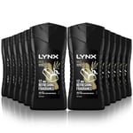 Lynx Shower Gel Body Wash Gold Refreshing Oud Wood and Vanilla Men 225ml x 12