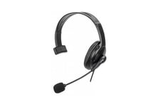 Manhattan 180849 hovedtelefoner/headset Ledningsført Kontor/Callcenter USB Type-A Sort