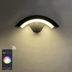 RGBW Outdoor Wall Light IP65 Waterproof Color Changing Smart LED Wall Lights For