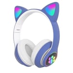 Langaton Bluetooth-kuuloke-Cat Ear LED -pelikuuloke, sininen