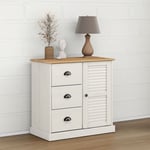 Buffet avec tiroirs VIGO 78x40x75 cm blanc bois massif de pin - The Living Store