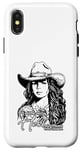 Coque pour iPhone X/XS Je suis le seul enfer que ma mère ait jamais élevé, cowgirl