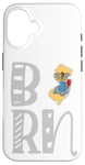 Coque pour iPhone 16 Né dans le New Jersey, Art Block Letters