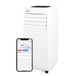 SUNTEC Climatiseur mobile CoolFixx 2.6 Eco R290 APP - Mobile et silencieux avec Smart App – Déshumidificateur pour pièces jusqu'à 34 m² - Pour appartement & bureau - 9.000 BTU - 2.640W