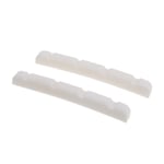 Musiclily Pro 2Pcs 41.91mm Slotted Bone Nut Curved For Fender Precision Bass PB