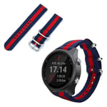 Garmin Forerunner 245 / 245 Music klockarmband i nylon - Blå / Röd Blå