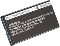 Kompatibelt med Microsoft Lumia 638, 3.6V (3.7V), 1650 mAh