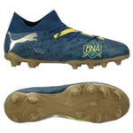 PUMA Future 7 Match Fg/ag Njr Bna - Sailing Blue/marine Blue/pele Yellow/grassy Green/gull Barn Limited Edition, størrelse 37½