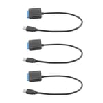 3X SATA to USB 3.0 2.5/3.5 HDD SSD Hard Drive Converter Cable Line Adapter F6L4