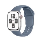 SRena Bracelet SBC1 pour bracelet apple watch se ultra 2 series 10 9 8 7 6 5 4 3 2 1 49mm 46mm 45mm 44mm 42mm 41mm 40mm 38mm cuir sport montre silicone en couleur Bleu Tempête