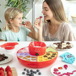 InnovaGoods® Machine à Bonbons et Fondue au Chocolat 2 en 1 Yupot, Amusante et Originale, Idéale pour les Fêtes et Événements, 4 Moules en Silicone, 25 Bâtonnets en Bois, Puissance de 40 W