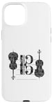 Coque pour iPhone 15 Plus Violoncello Clef de Ténor (Noir Ancien) Cello