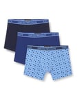 Emporio Armani Men's CORE Logoband 3-Pack Boxer Shorts, MAR/ST AZZUR/INCHIOS, L