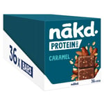 Nakd Caramel Protein Bar - Vegan - Gluten Free - Healthy Snack, 45g (Pack of 36 bars)