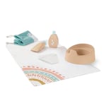 Miniland DOLL WOODEN CARE SET, Beige, 94061