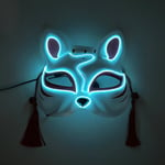 Halloween 10 väriä LED Neon El Wire Mask Cosplay Luminous Fox Mask Tanssijuhlamekko Asusteet