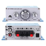 Mini Digital Car Auto Amplifier Hifi Music CD DVD MP3 FM Player(Blu UK MAI