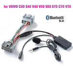 Bil Bluetooth 5.0 Trådlös Telefonsamtal Handsfree Aux In Adapter för Volvo C30 S40 V40 V50 S60 S70 C70 V70 Xc70 S80 Xc90 med Mic-Xin