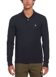 Original Penguin ORIGINAL PENGUIN Sticker Pete Long Sleeve Polo Shirt In Navy S male