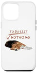 iPhone 12 Pro Max Cute beagle lazy sleeping Dog Lover to do list nothing Case