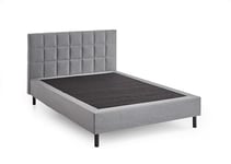 Atlantic Home Collection Lit Coffre Nikola sans Matelas Gris Clair 120 x 200 cm