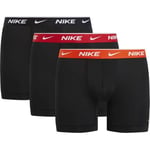 Nike Boxer 3-PK - Sort/Rød/Oransje, størrelse X-Large