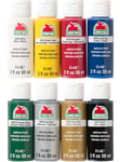 Apple Barrel 17854 Non-Toxic Multi-Purpose Acrylic Paint Set, 2 oz. Bottle, Assorted Color, 2" Height, 6.25" Width, 11.25" Length (Pack of 8)