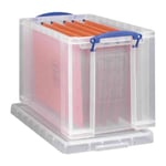 Really Useful 24 Litre Plastic Storage Box with Lid Clear (24C)