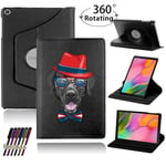 (Dog 023)360 Pyörivä tablet-telinekotelo Samsung Galaxy Tab A8 10.5/Tab A7 10.4/A 10.1 /S6 Lite 10.4 Dog Series Print Flip Shell Cover -kansitietokoneille