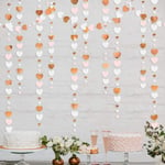 Rose Gold Vaaleanpunainen Valkoinen Paperi Suuri pieni Love Heart Garlands Riippuva-Rose Gold Vaaleanpunainen Valkoinen