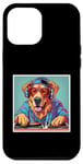 iPhone 12 Pro Max Golden Dog Music DJ Turntables Mixing Vinyl Records Graphic Case