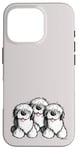 Coque pour iPhone 16 Pro Dessin animé drôle de vieux chien de berger anglais