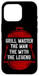 iPhone 16 Pro BBQ Smoker Grill Master The Man The Myth The Legend Badge Case