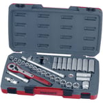 TENGTOOL Hylsnyckelsats med 1/2tum fyrkantsfäste Teng Tools M1234