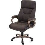 Décoshop26 - Fauteuil chaise de bureau sur roulettes confortable et moderne aspect daim gris foncé 040001777