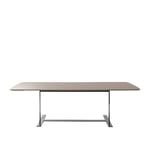 B&B Italia - Eileen Table, L. 240 cm, Skiva: Rökt ek, Underrede: Kromat stål - Matbord - Antonio Citterio - Brun - MDF/Metall