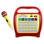 HamiltonBuhl Juke24 Portable Digital Jukebox with CD Player and Karaoke Function - Red/Yellow