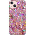 Apple iPhone 13 Transparent Mobilskal Glitter