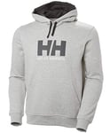 Helly Hansen Mens HH Logo Hoodie, 2XL, Grey Melange