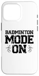 Coque pour iPhone 16 Pro Max Serve Smash And Conquer - Raquette de volant de badminton