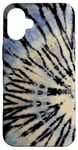 iPhone 16 Plus Cool Tiedye Blue Black Tan Cool Hippie Punk Rock Tie Dye Case