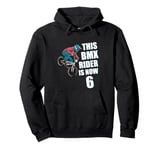 6 Year Old BMX 6th Birthday Party Bike Racing Bicycle Pullover Hoodie