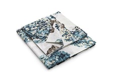 Luna di Giorno Print Hydrangeas 100% Cotton Queen-sized Bed, Sheet Set, Blue Modern 38x33x2 cm blue