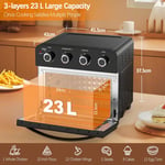 Large Air Fryer Oven 23L Multi-function Mini Oven, Countertop Convection Oven 4