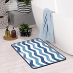 CREARREDA Tapis de Salle de Bain Absorbant et antidérapant avec Impression 40 x 60 cm, fabriqué en Italie, Tapis de Bain Doux à Absorption Rapide, Convient pour descendre de Douche, Baignoire et