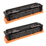 2x 207X Black Toner Cartridges With Chip Installed For HP M282nw Printer