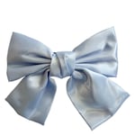 DARK Satin Bow Hair Clip Light Blue