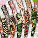 4 Pack Fake Temporary Tattoo Nylon Arm Ärm Sleeve Tatuering